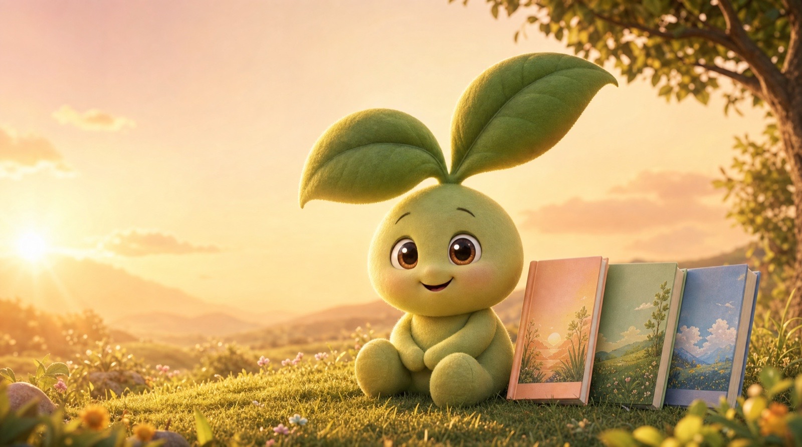 Brotinho ao amanhecer com devocional