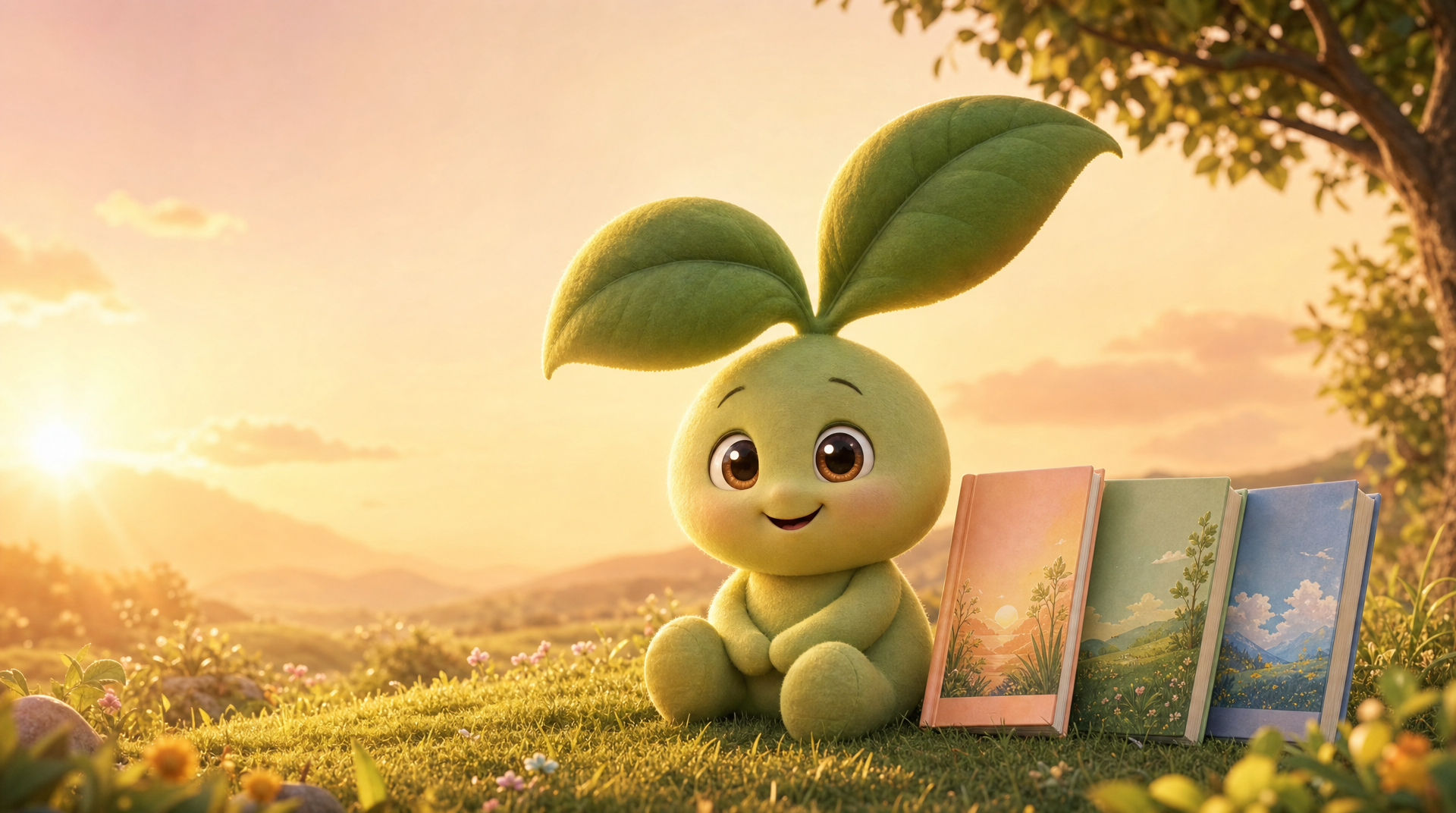 Brotinho ao amanhecer com devocional