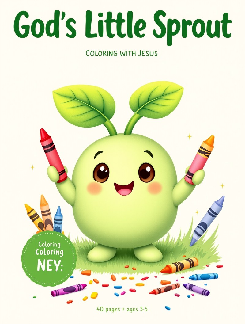 God's Little Sprout — Coloring with Jesus (English)
